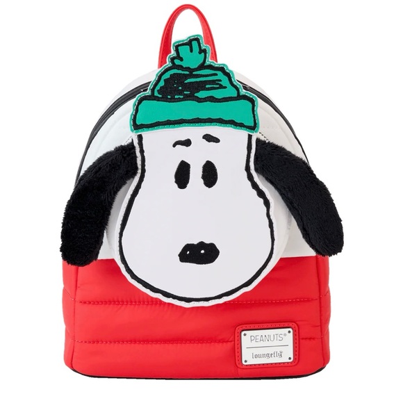 NWT Loungefly Peanuts Snoopy Red and White Backpack - Picture 1 of 7